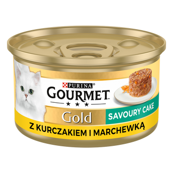 Purina Gourmet Gold Savoury Cake z kurczakiem i marchewką 85g