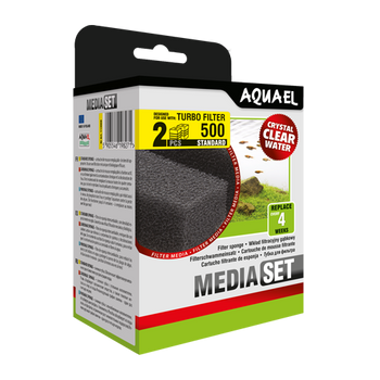AQUAEL Wkład filtracyjny Gąbkowy Turbo 500 MediaSet 2szt