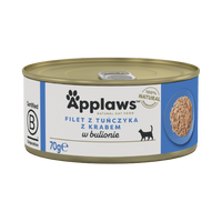 APPLAWS Tuna Fillet With Crab In Broth Tin 70g