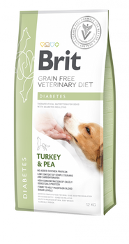 Brit Grain Free Veterinary Diet Dog Diabetes Indyk Z Groszkiem 12kg