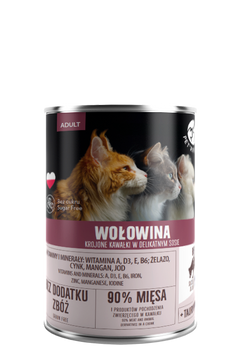 PetRepublic Wołowina Krojone Kawałki W Delikatnym Sosie 400g