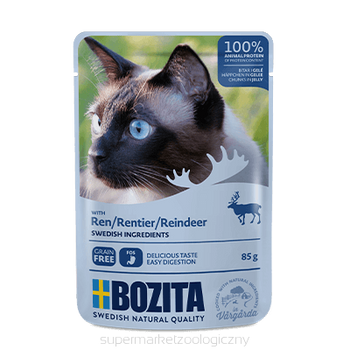 Bozita Kawałki W Galaretce Z Reniferem Dla Kota 85 g.