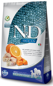 Farmina N&D Ocean Canine Adult Medium&Maxi Cod Pumpkin&Orange 12kg