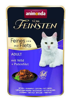 ANIMONDA Cat Vom Feinsten Adult Dziczyzna + Filet Z Indyka Saszetka 85g