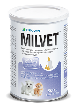 Eurowet Milvet Mleko Zastępcze Dla Szczeniąt I Kociąt 800g