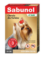 Laboratorium DermaPharm Sabunol Ozdobna Złota Obroża Dla Yorków 35cm