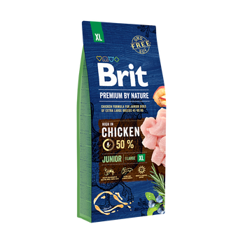 Brit Premium By Nature Junior XL Z Kurczakiem 15kg