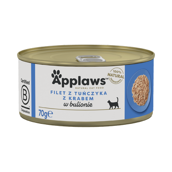 APPLAWS Tuna Fillet With Crab In Broth Tin 70g