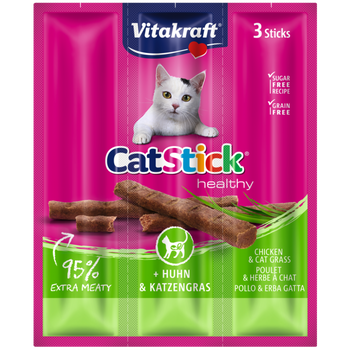 Vitakraft Cat Stick Mini Kabanosy Z Kurczakiem I Trawą 3x18g