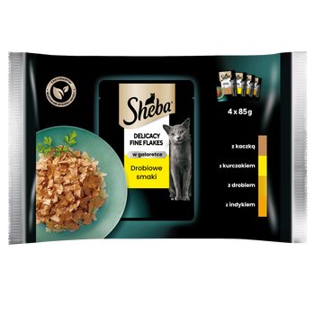 Sheba Saszetka Delicacy In Jelly Smaki Drobiowe 4x85g