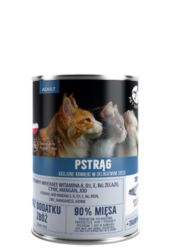 PetRepublic Pstrąg Krojone Kawałki W Delikatnym Sosie 400g