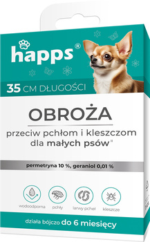 Bros Happs Obroża Przeciw Pchłom I Kleszczom Dla Małych Psów 35cm