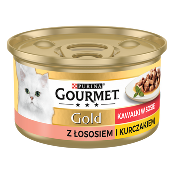 Purina Gourmet Gold łosoś/ kurczak w sosie 85g