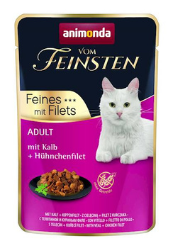 ANIMONDA Cat Vom Feinsten Adult Cielęcina I Filet Z Kurczaka Saszetka 85g
