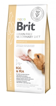 Brit Grain Free Veterinary Diet Dog Hepatic Jajko Z Groszkiem 12kg