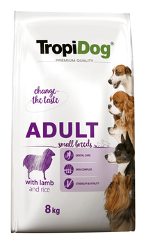Tropidog Premium Adult Small Breeds Z Jagnięciną I Ryżem 8kg