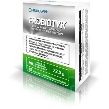 Eurowet Probiotyk W Saszetkach Dla Kotów 15x1,5g