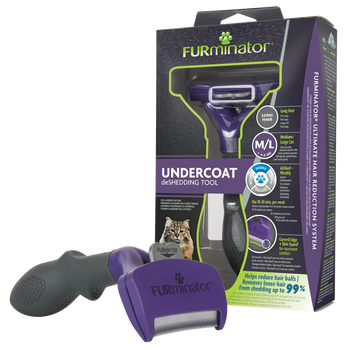 FURMINATOR Narzędzie Do Wyczesywania Podszerstka Dla Długowłosych Kotów Średnich I Dużych Ras