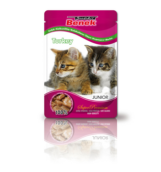 CERTECH-SUPER BENEK Junior Cats Z Indykiem 100g