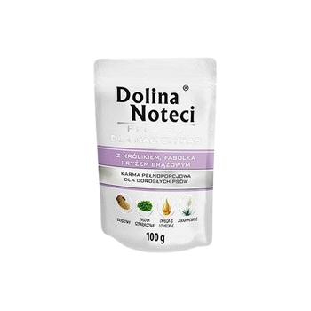 Dolina Noteci Premium Dla Psów Małych Ras Z Królikiem, Fasolką I Ryżem 100g