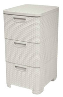 Curver Style Regał Z Szufladami Kremowy 42l