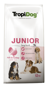 Tropidog Premium Junior Indyk Z Ryżem 12kg