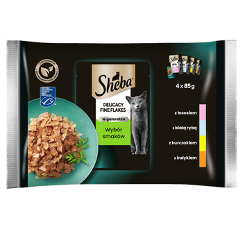 Sheba Fine Flakes In Jelly Saszetka 4x85g