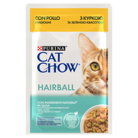 Purina Cat Chow Hairball Karma Z Kurczakiem I Zieloną Fasolką W Sosie 85g