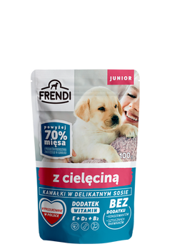 Frendi- Junior, Kawałki w delikatnym sosie z cielęciną 100g
