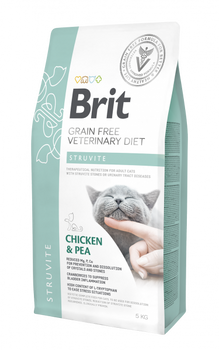 Brit Grain Free Veterinary Diet Cat Struvite Kurczak Z Groszkiem 5kg