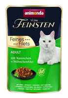 ANIMONDA Cat Vom Feinsten Adult Królik + Filet Z Kurczaka Saszetka 85g
