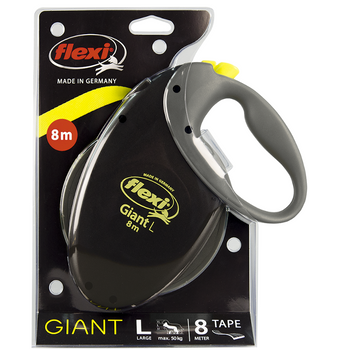 Flexi Smycz Oryginalna Giant L Taśma 8m Do 50 kg - Neon