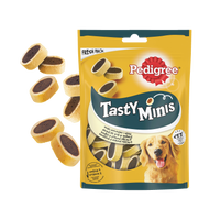 PEDIGREE® Tasty Minis 140g - przysmak dla dorosłych psów, o smaku wołowiny i sera